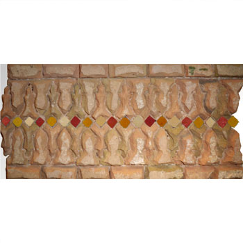 Mosaic House Moroccan tile Ank RV 7-8-32 Red,   Ochre,   Tan, beige, natural, terracotta   solid cement, encaustic, field, pattern, traditional, stars, classic 
